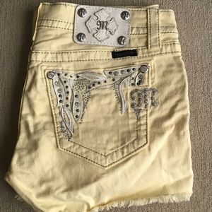 Light yellow Miss Me jean shorts
